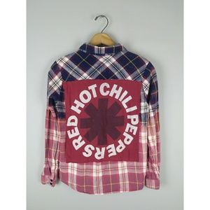 Upcycled Red Hot Chili Peppers flannel